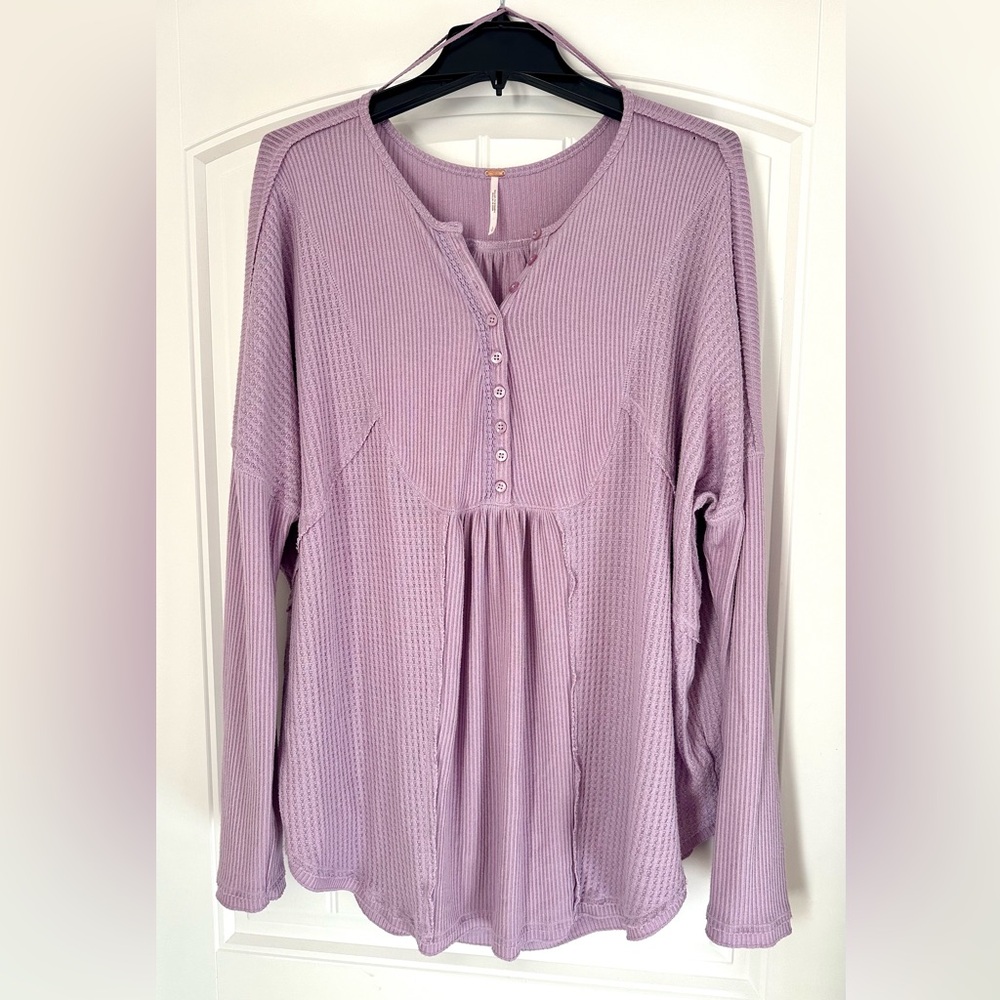 Free People Leo Henley Thermal Top